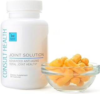 Consult Health Joint Solution Advanced Total Joint Health Dietary Supplement for Relief, Curcumin C3 Complex Turmeric for Maximum Flexibility, UC Type II Collagen, Hyaluronic Acid, 30 Capsules