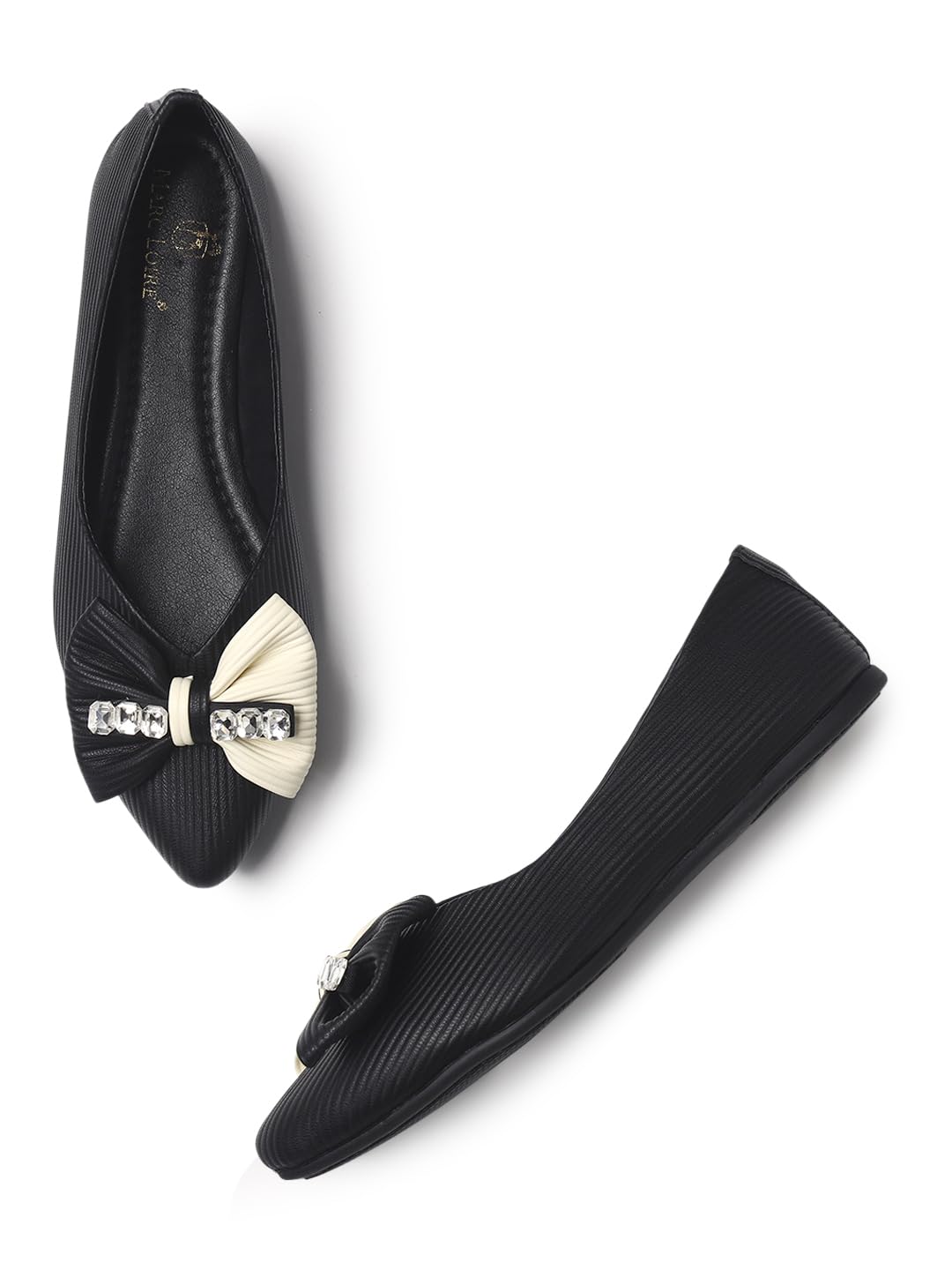 Women's Embellished Ballet Slip-on Shoes | Stylish Ballerinas with TPR Padded Sole for Daily and Casual Wear-image-16