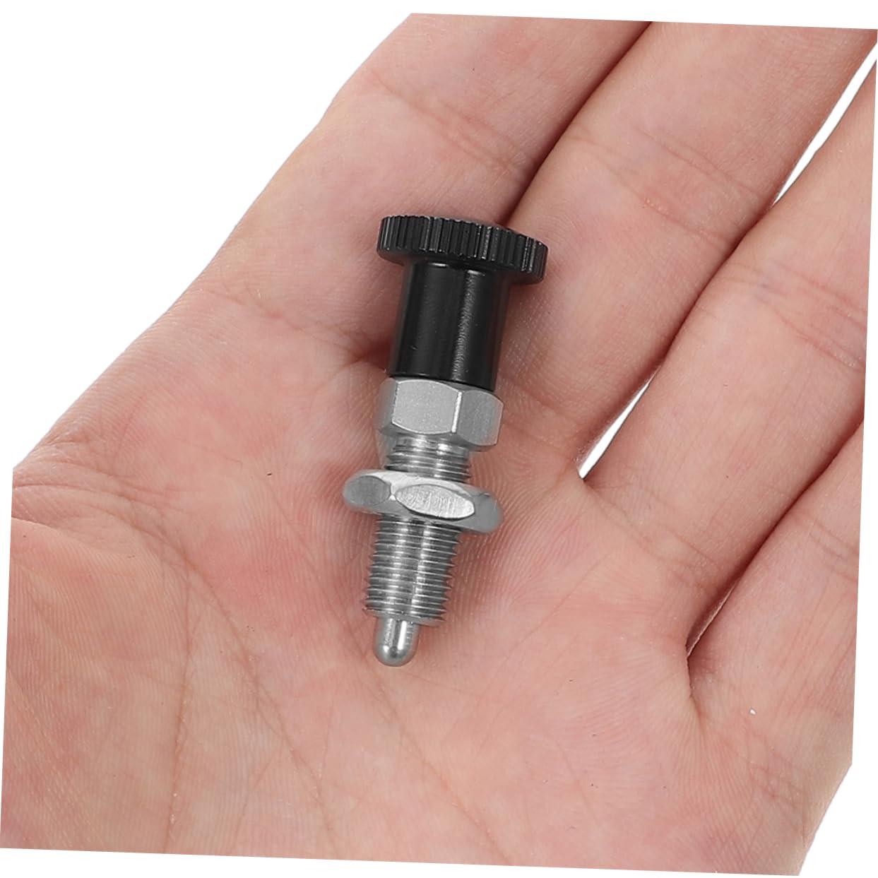 PRETYZOOM 2PCS Stainless Steel Self-Locking Spring Indexing Plunger with Knob for Precision Positioning Adjustable Plunger Latch for Tools and Equipment