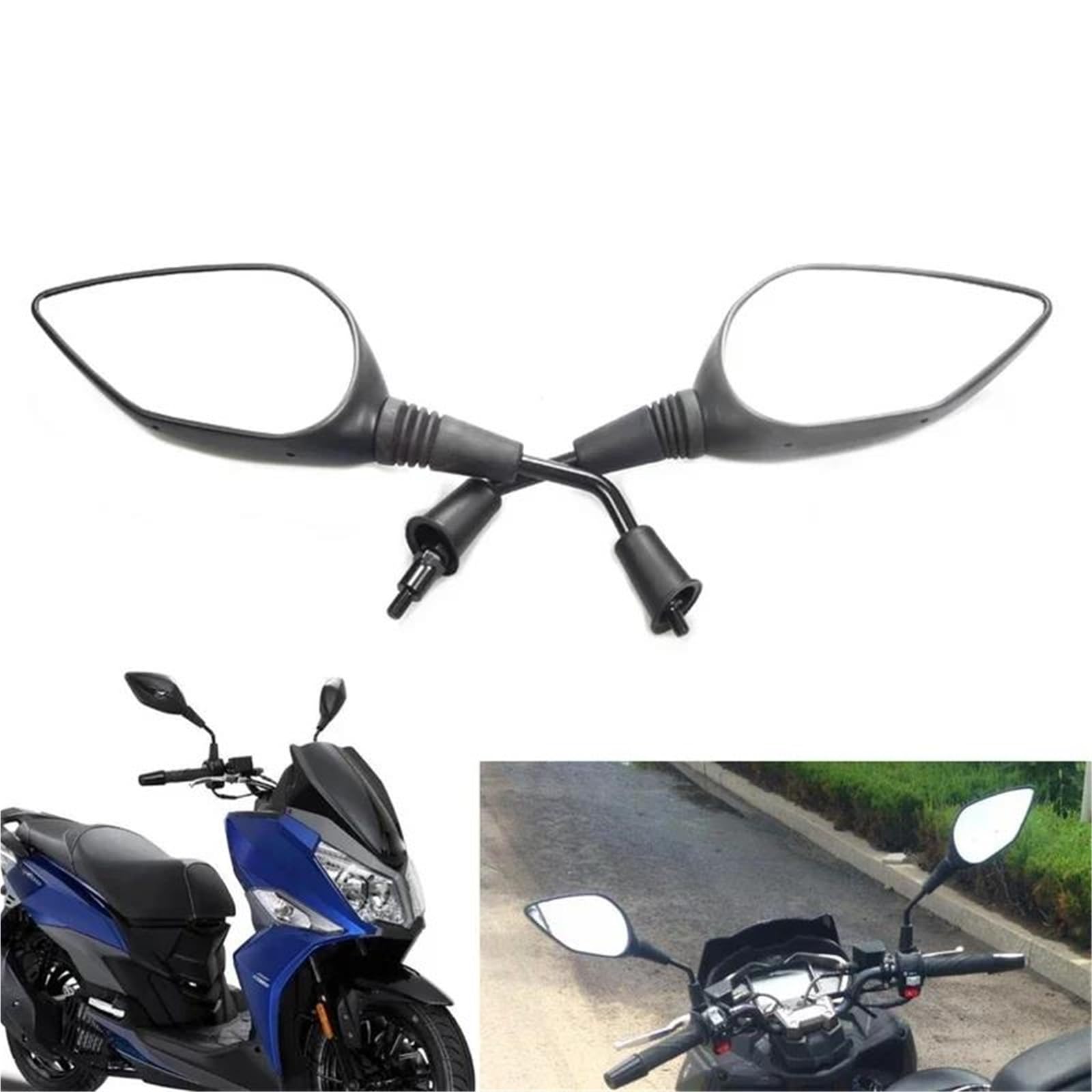 Espejos retrovisores Izquierdo y Derecho Motocicleta para Sym Jet 14 125/50 / 200 Cruise 150 180 XS150T-9 XS175T-2 Motorcycle Rearview Mirror(1 pair3)