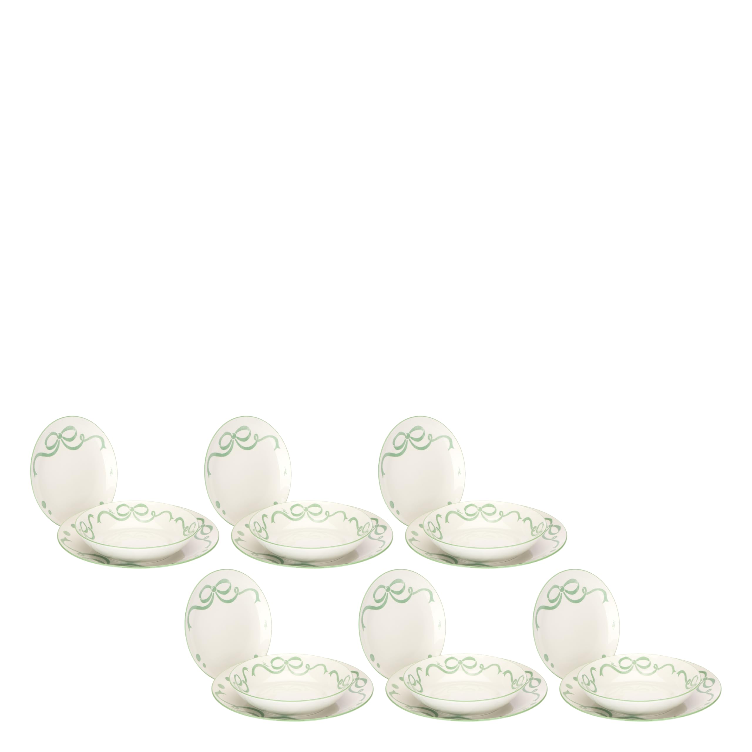 THUN - Set Piatti 18 pezzi con Fiocco,D20,5 / D27 / D19