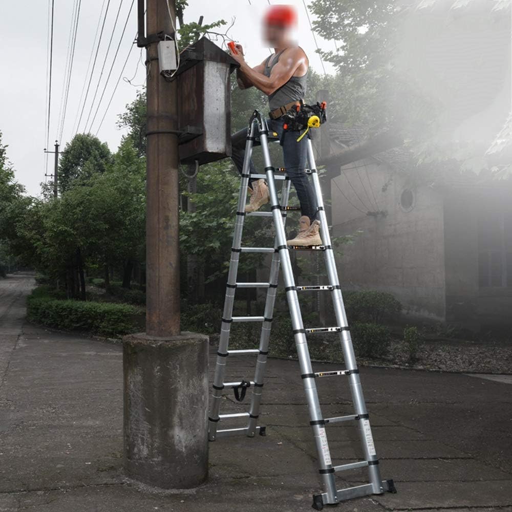 Telescopic Ladder Telescopic Ladders Multi-Purpose Extendable Ladder Telescopic Ladder Multi-Purpose Aluminium Telescoping Ladder Extension Extend Portable Ladder Foldable Ladder (Size : 1.6