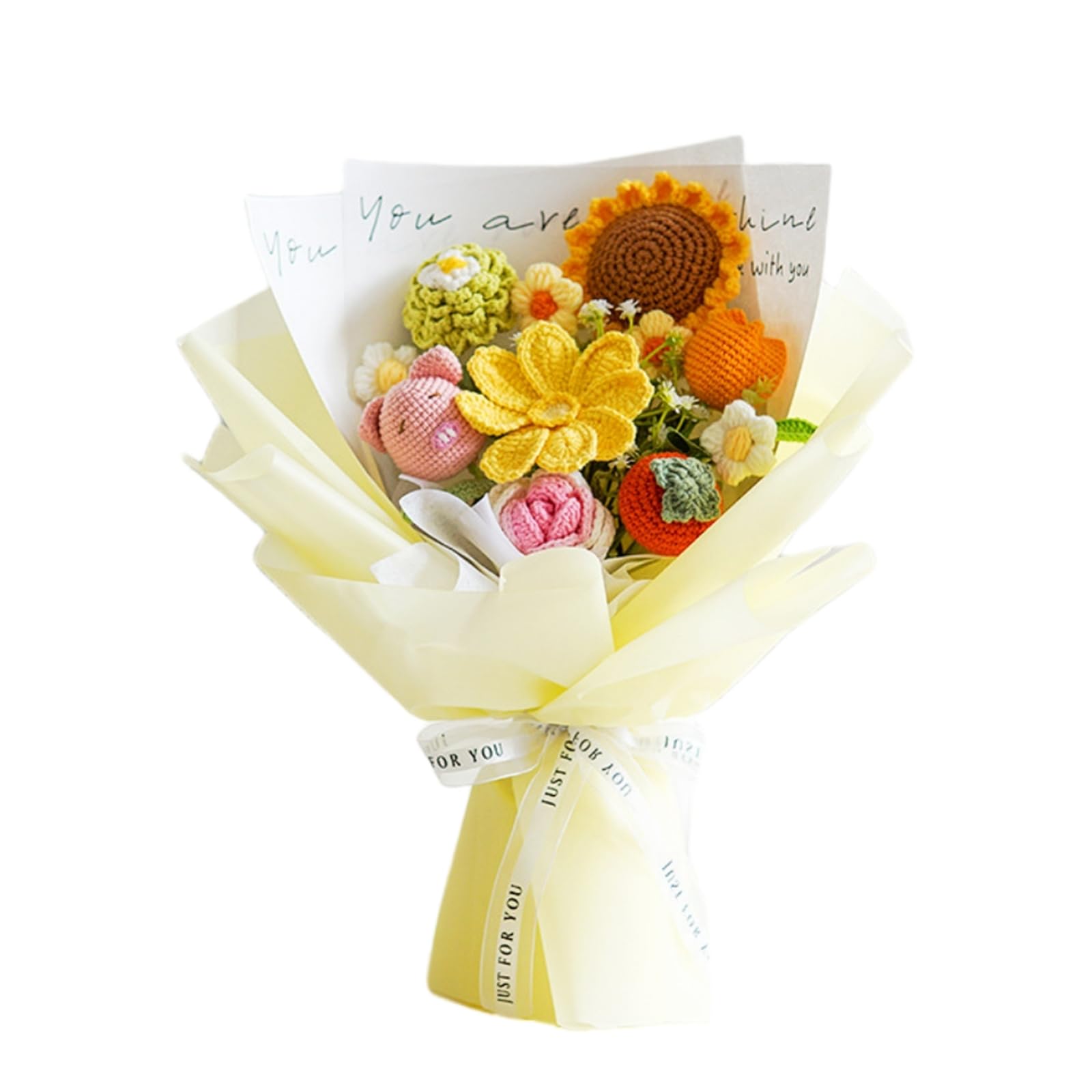 Bouquet au crochet fait main pour centre de table de mariage et anniversaire