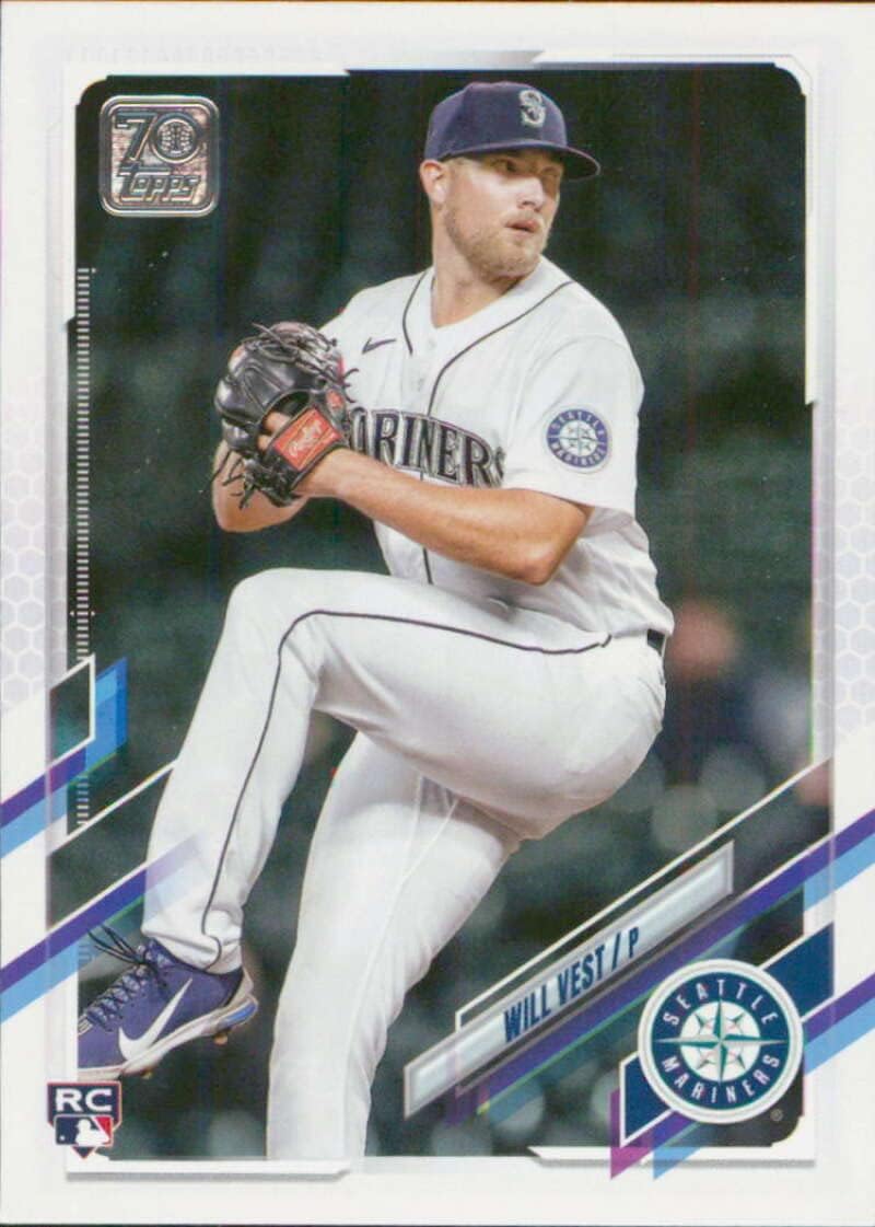 2021 Topps Update #US3 Will Vest RC Rookie Seattle Mariners