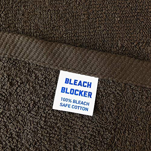 Image of Arkwright Bleach Resistant Salon Towels 12 Pack - 100% Cotton Hair Towels, Soft, Absorbent, Quick Dry Spa & Barber Towels for Hair Stylist, Nail Salon & Esthetician, 16 x 28, Brown