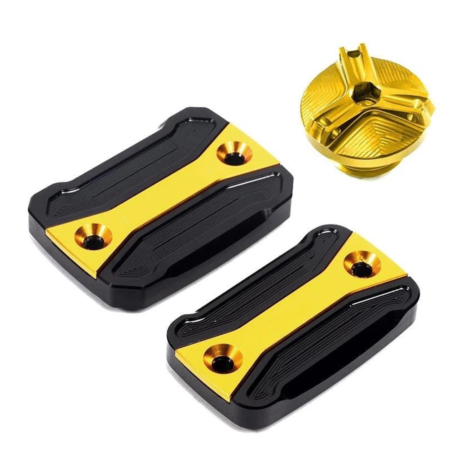 Tapón Llenado Aceite del Motor para Monster 821, 796, 795 Y 696 Accesorios para Motocicletas: Tapa del Depósito De Líquido De Freno Y Embrague Delantero, Tapa De Llenado De Aceite(Yellow)