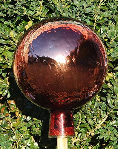 Preisvergleich Produktbild ELIAS Glashütte Original Rosenkugel Venezia Kupferrubin 15 cm verspiegelt