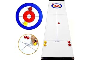 Foldable Desktop Curling Game for Family Travel Office
