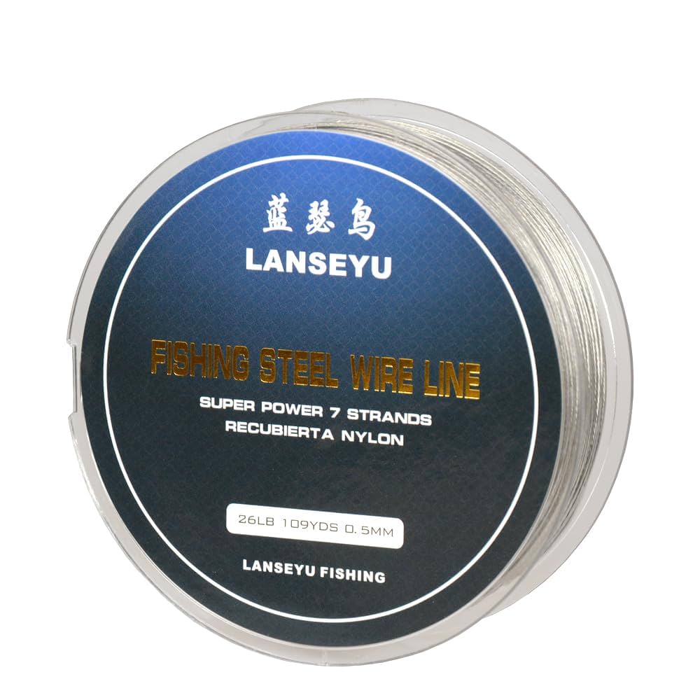 Amazon.co.jp: 100メートル 0.5mm 26ポンド 釣り用スチール
