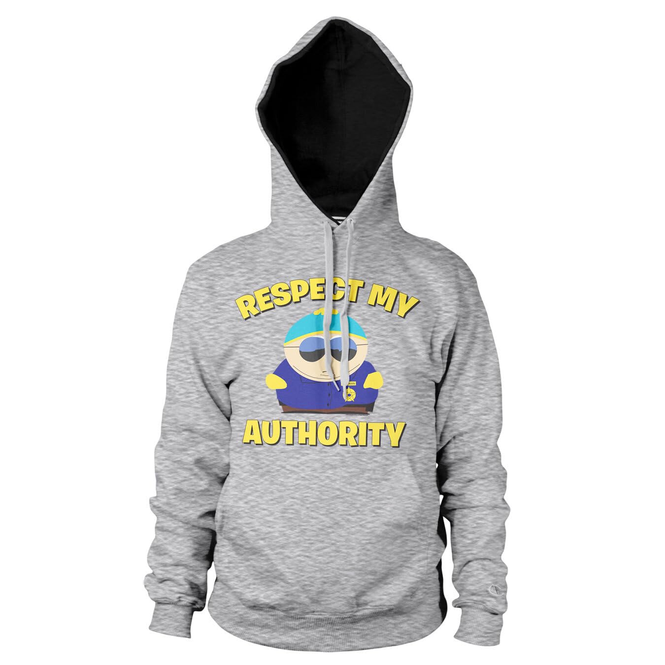 South Park Officially Licensed Respect My Authority Hoodie (Heather Grey), Small