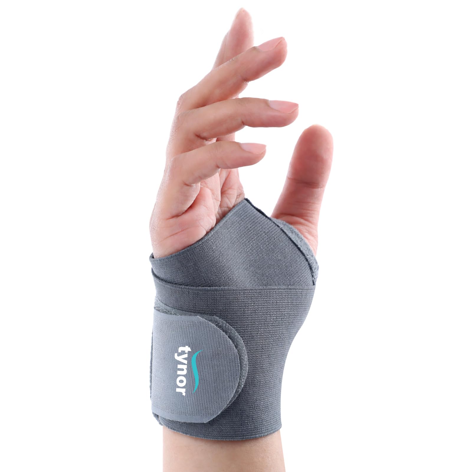 Tynor Wrist Brace with Thumb, Support for Pain Relief & Stabilization | Lightweight & Breathable Wrist Support for Arthritis, Sprains, Tendonitis, Carpal Tunnel | Universal Fit (Grey, 1 Unit)-image-6