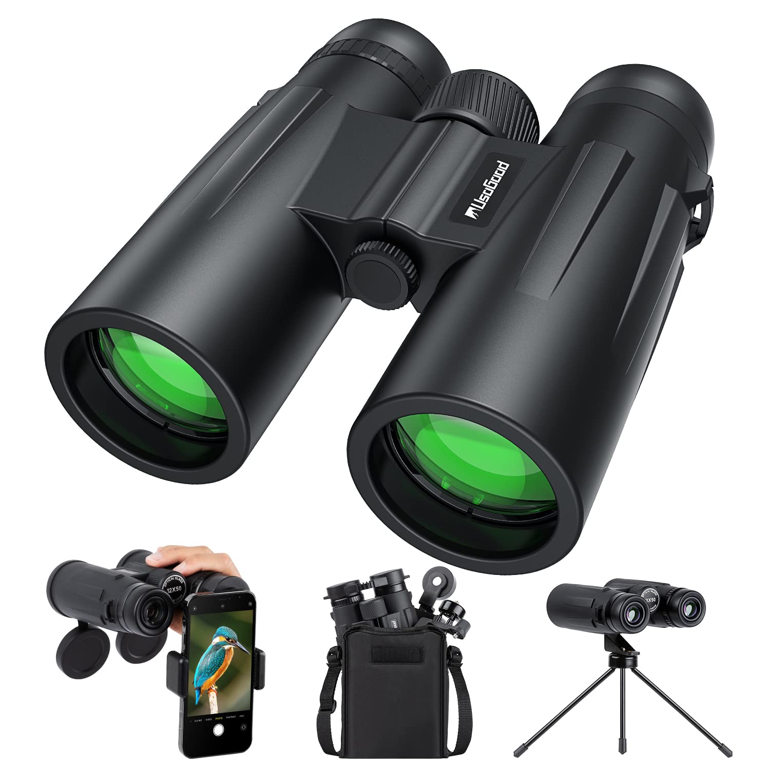 Binocolo AOMEKIE 10x50 ED – Prisma BAK4, FMC, Impermeabile All'azoto, Custodia E Tracolla Incluse
