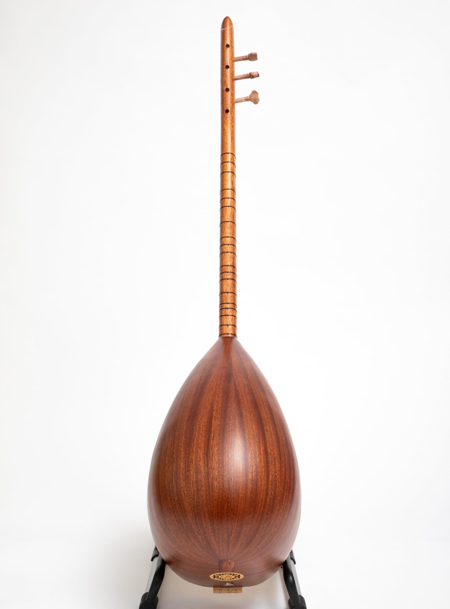 Short Neck Saz Baglama with Mahogany wood & Built-in Pickup, Rosewood pegs Hand Made instrument With picks and extra strings set - Image 5