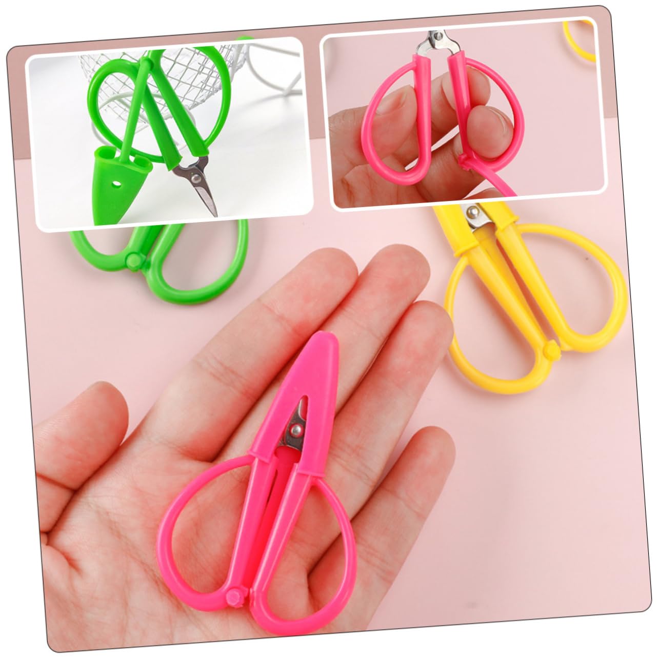 TEHAUX 30pièces Mini Ciseaux à Broderie Avec Couvercle Ciseaux Multi-fonctions Pour Couture Et Artisanat Outils Portables Pour Maison Et Bureau