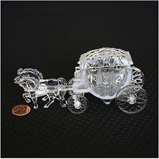 Unbranded Royal Vintage Cinderella Horse and Carriage Coach Cake Topper Clear