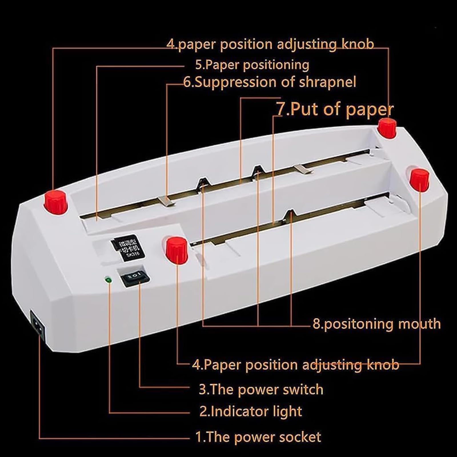 Taglierina elettrica per carte, 90 x 54 mm, taglierina automatica con sistema a 9 lame, taglio della carta resistente per cartoncino da 120-300 g, compatibile con A4
