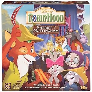 Disney Robin Hood Sheriff of Nottingham Game, Family Board Games, Disney Gifts, Board Games for Family Night, for Adults & Kids Ages 10 and up