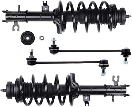 AUTOMUTO Puntales y amortiguadores Quick Strut Front Strut Spring Asamblea Kit de barra estabilizadora para 2004-2011 para Chevrolet Aveo 2006-2011