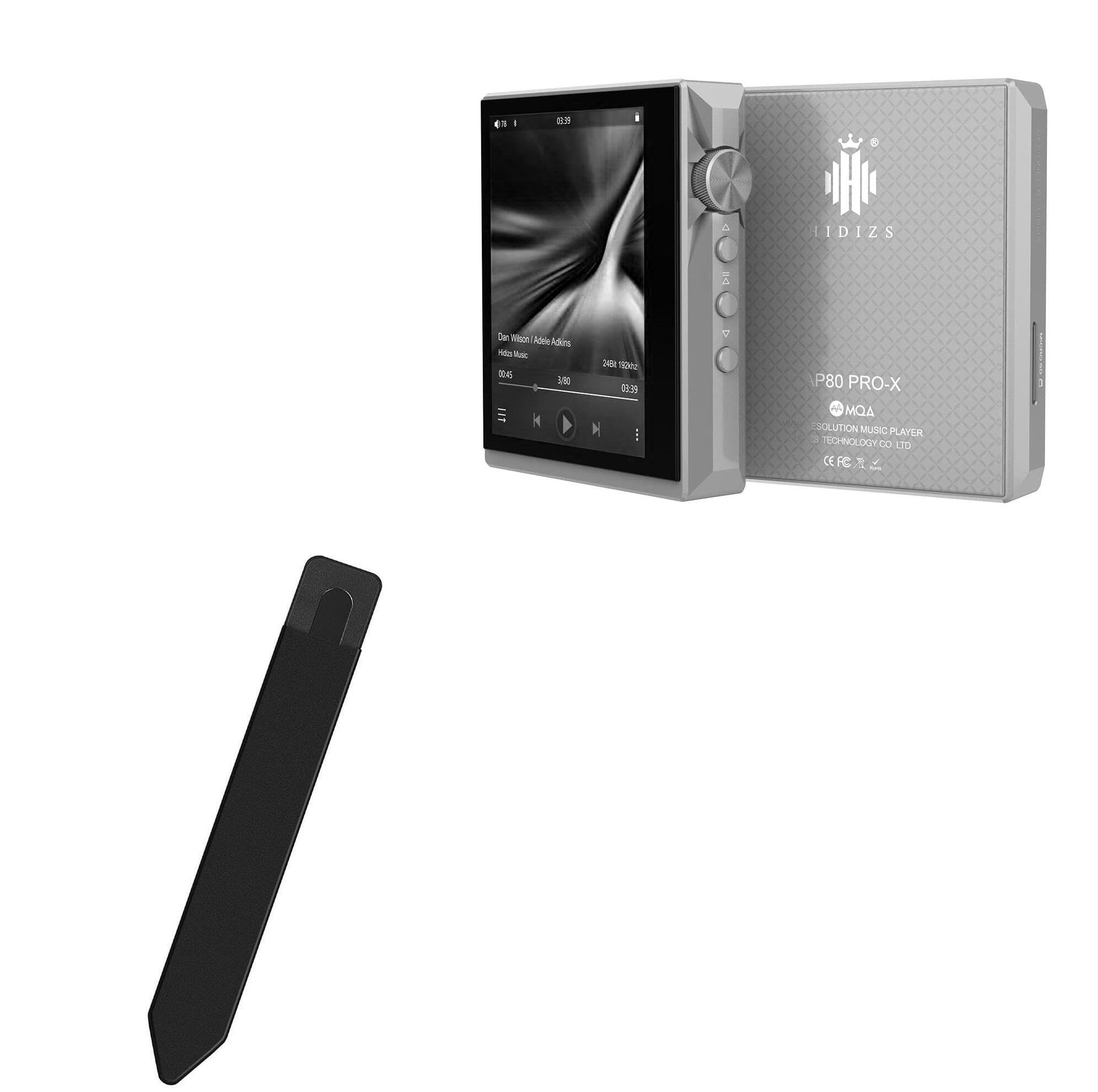 BoxWave Stylus Pouch Compatible with HIDIZS AP80 PRO-X - Stylus PortaPouch, Stylus Holder Carrier Portable Self-Adhesive - Jet Black