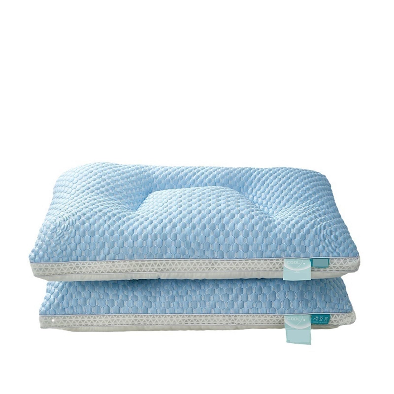 BNVEWR Pectin Pillow, Cool Filling Neck Pillow Home Cervical Vertebrae Ice Silk To Help Sleep Down Core Breathability Protectio,Breathable