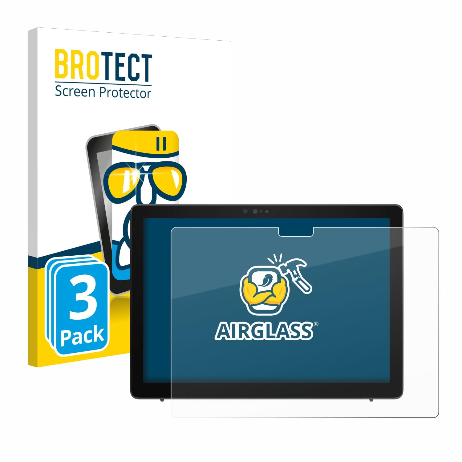 brotect Pellicola Protettiva Vetro per Dell Latitude 7210 2-in-1 Protezione Schermo (3 Pezzi) [Durezza Estrema 9H, Chiaro]