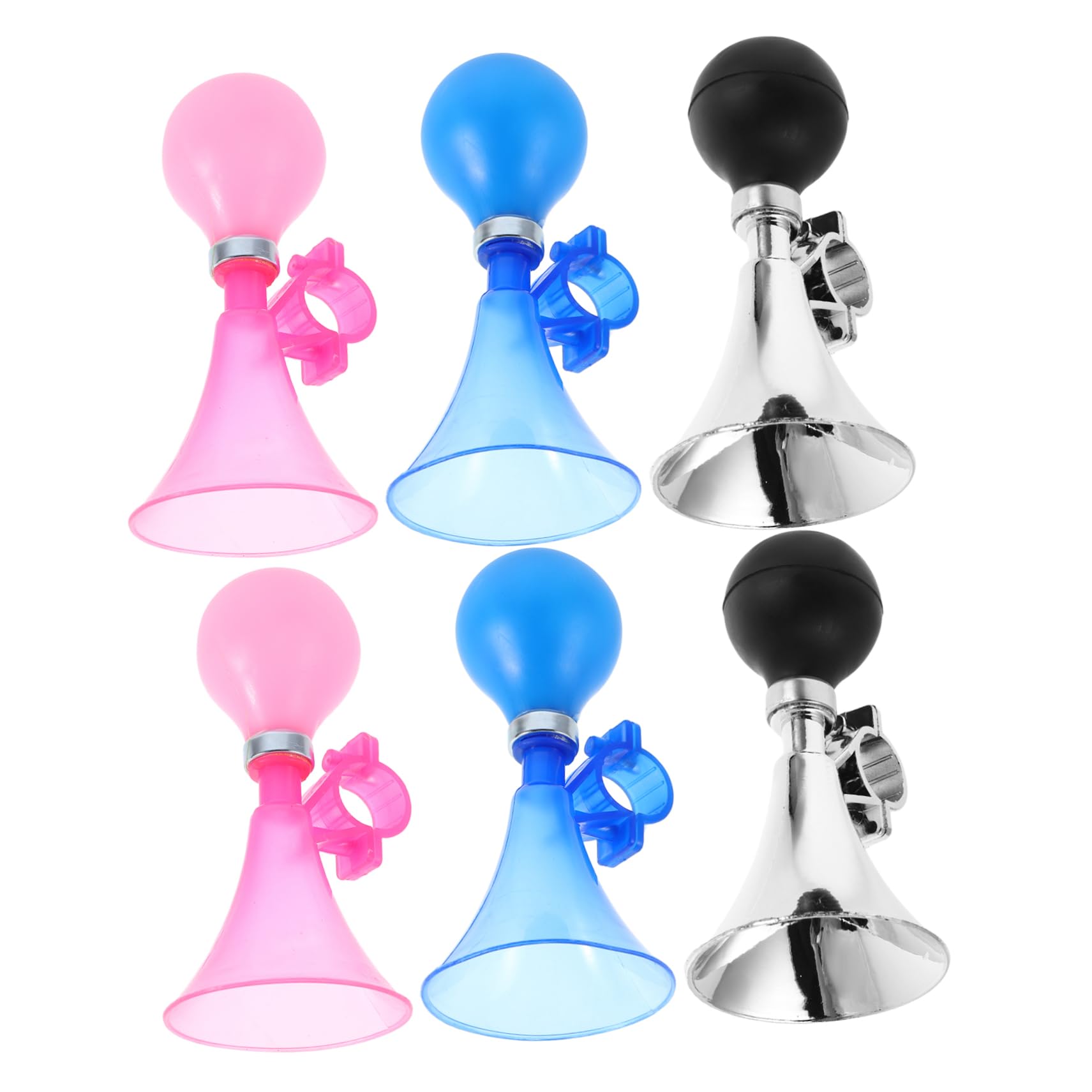 Milisten 6Pcs Loud Manual Bike Bell with Realistic Air Horn Sound Durable Easy to Install for Bicycles Scooters and Tricycles Cycling Accessory