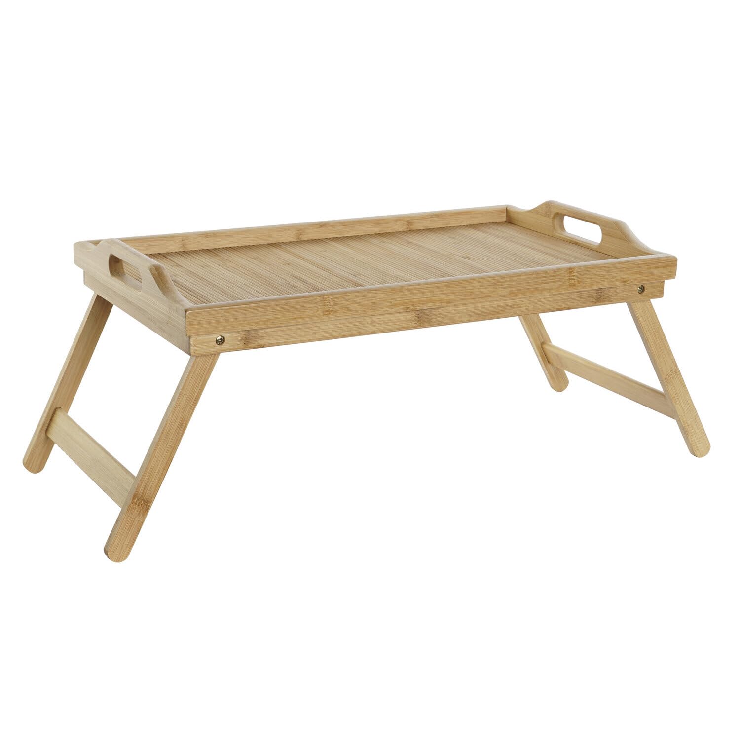 Bandeja bambu con patas natural table de lit pliable 64x30x24 cm pour petit-déjeuner