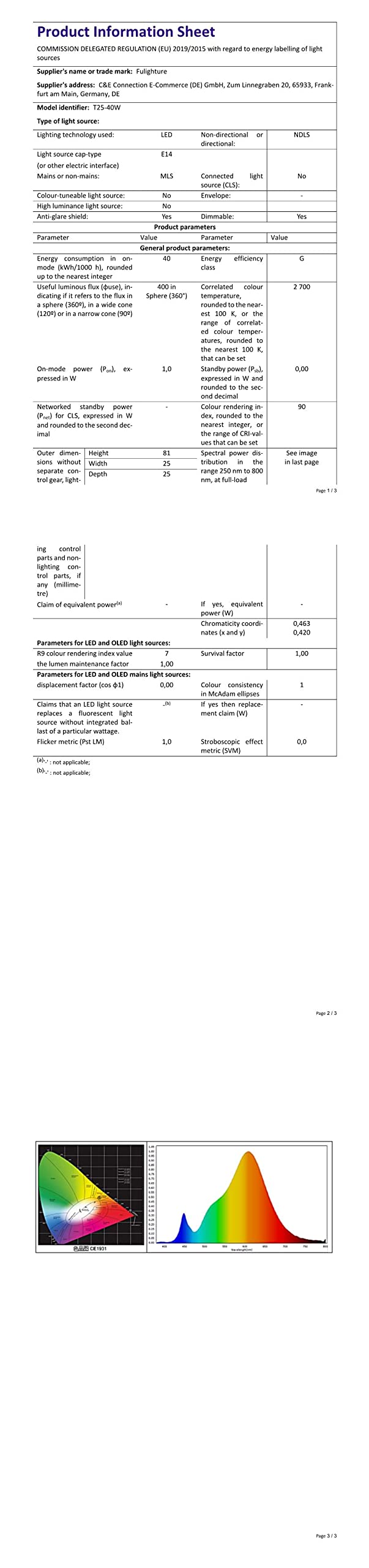 Caldarax 2 Pack Cooker Hood Bulbs 40Watt, Dimmable E14 Small Edison