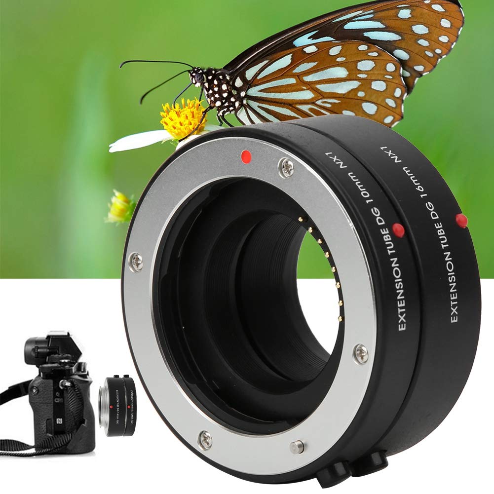 Anillo Adaptador de Tubo de extensión Macro con Enfoque automático NX1 de 10 mm + 16 mm para cámaras con Montura NX