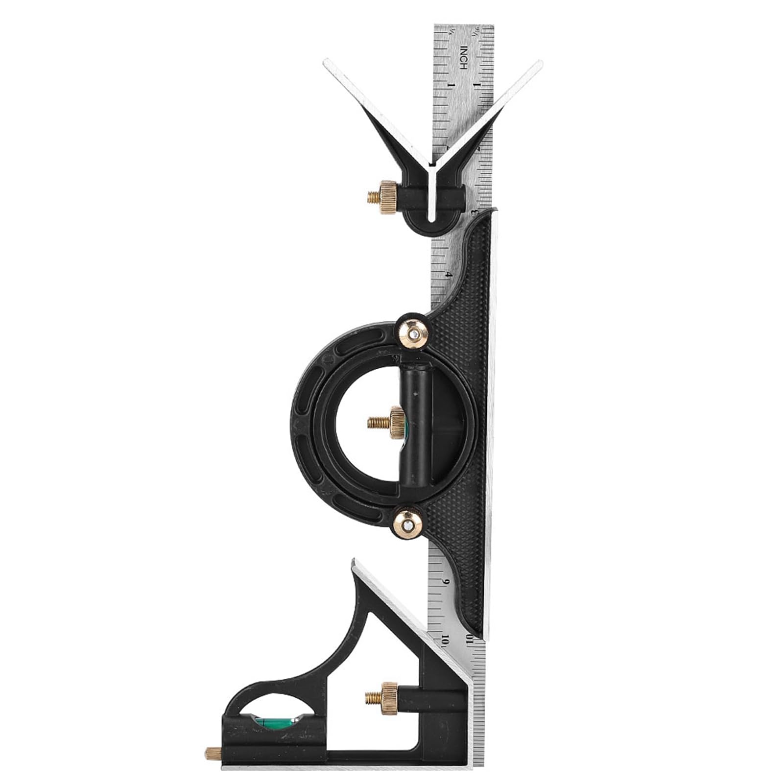 Angle Meter Protractor Stainless Steel Angle Ruler 0-180° for Woodworking, Construction, and Mechanical Processing