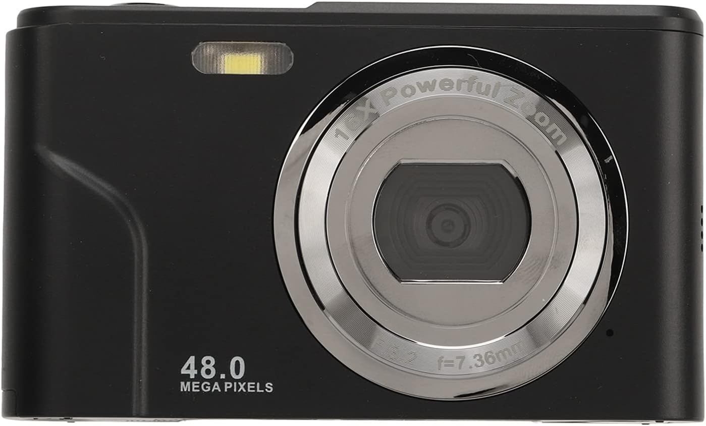 128 GB Digital Camera, 1080P 2.4 Inch Ips Display Mini Compact Pocket Camera With 16X Zoom, Portable And Rechargeable Video Camera For Adults, Students, Kids, Travel (Star Black)