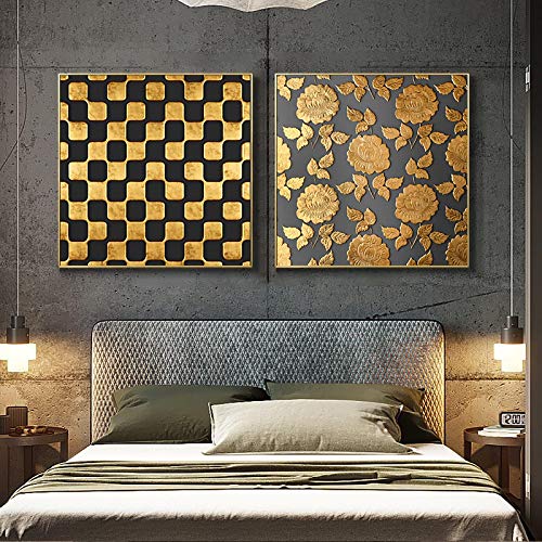Texture Art Affiches Murales Dorées Giclée Toile Haut de Gamme