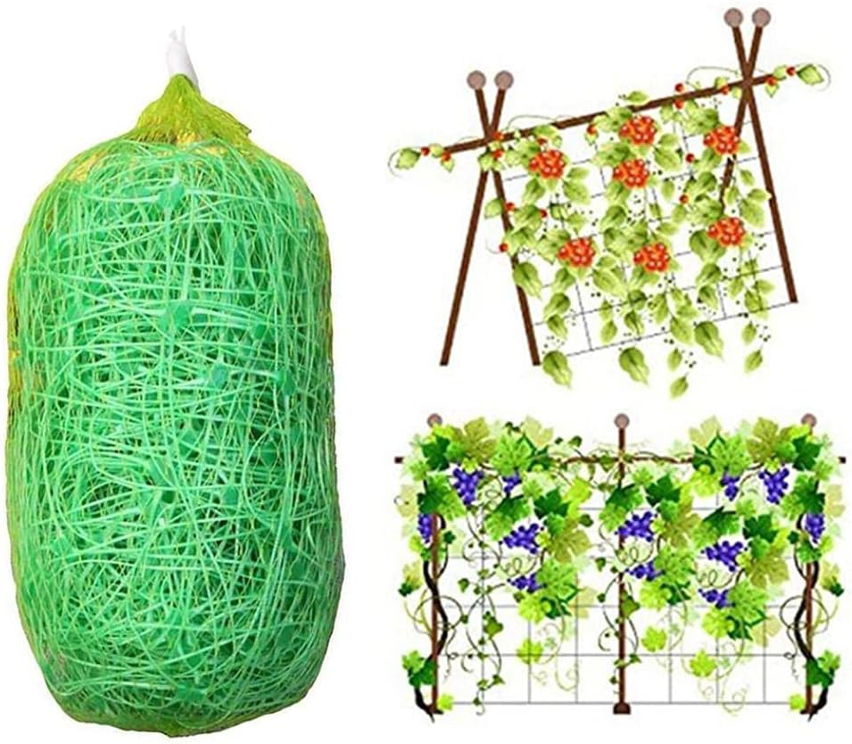 ShengXia Nylon Garden Plant Trellis Netting Flexible Elastic Plant Support Vine Net Climbing Garden Net for Fruits Vegetables Tomato Plants and More Gift 5 * 16ft / 1.67 * 5m : Patio, Lawn & Garden