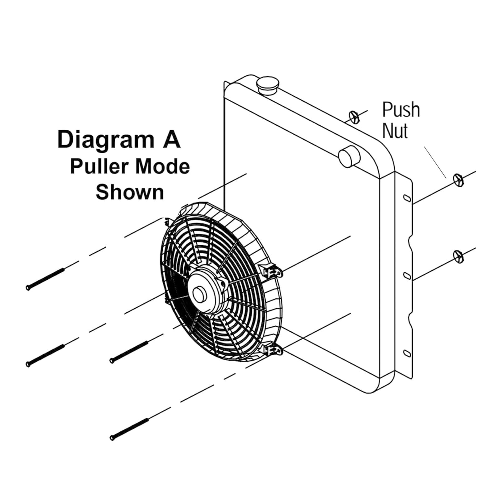 SIXRUN Ventilador de Refrigeración Eléctrico de Radiador de 190 Mm, 80 W