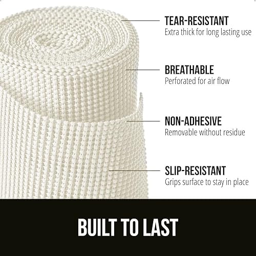 Miniatura 2 de GORILLA GRIP powerGRIP - Forro para cajones y estantes de gabinete, agarre fuerte y resistente, forros no adhesivos para proteger gabinetes de