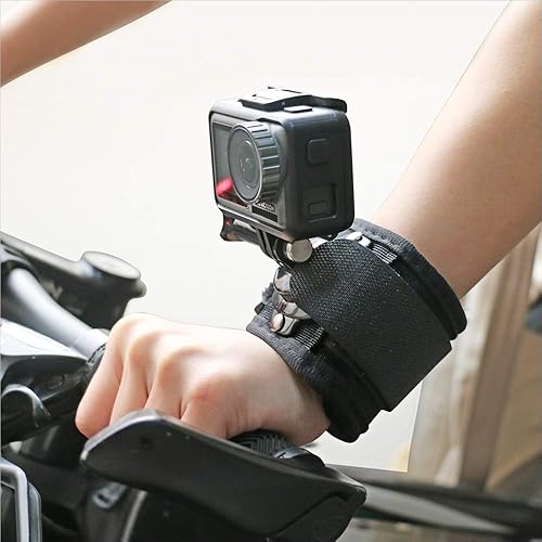 Miniatura 7 de Soporte para correa de muñeca, correa de montaje de brazo giratoria de 360 compatible con GoPro Hero 1312111098765 negro, DJI Action 65 pro43, Insta