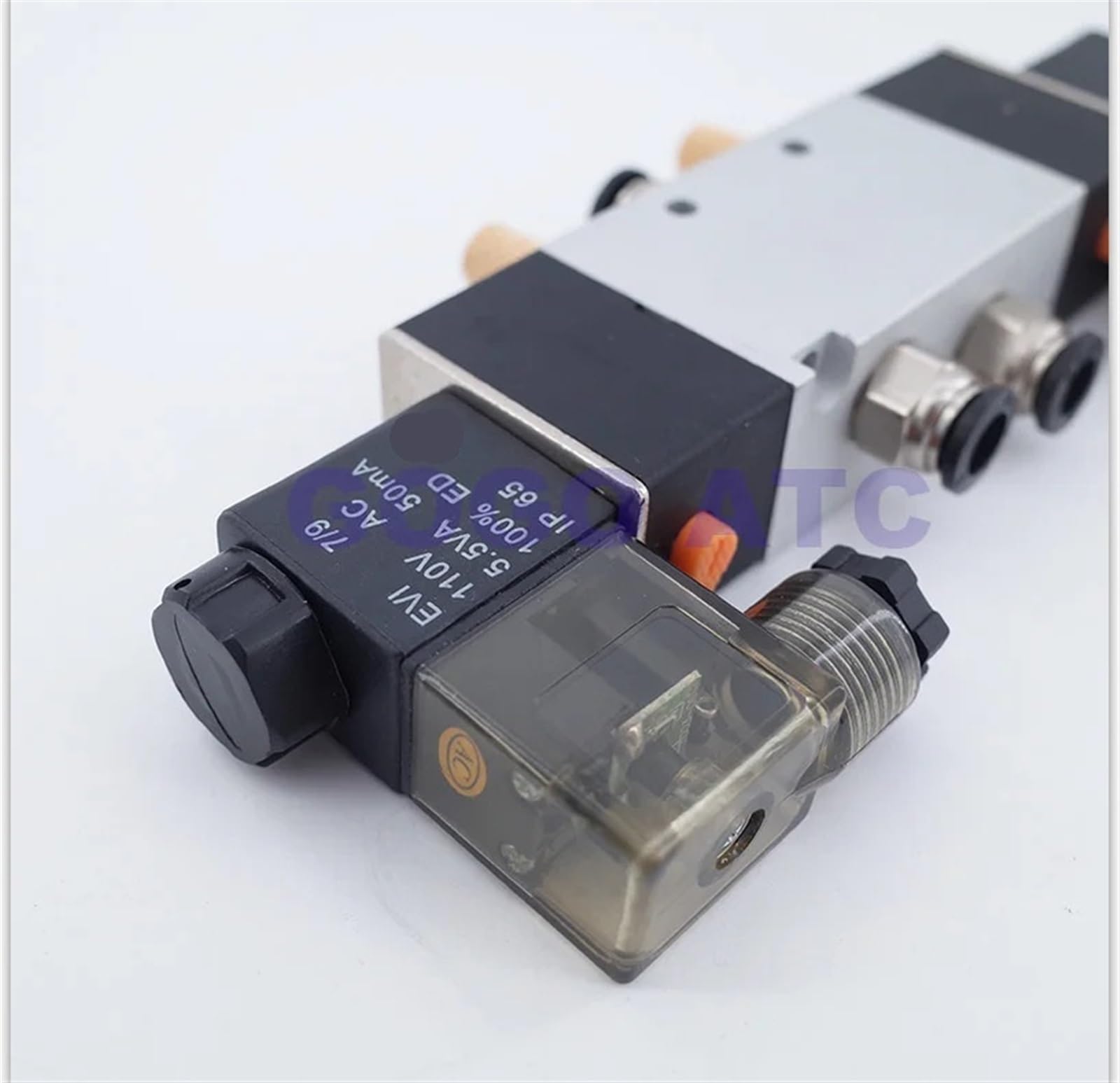 2pcs 5 Way 3 Position DC12V Pneumatic Solenoid Valve 1/8