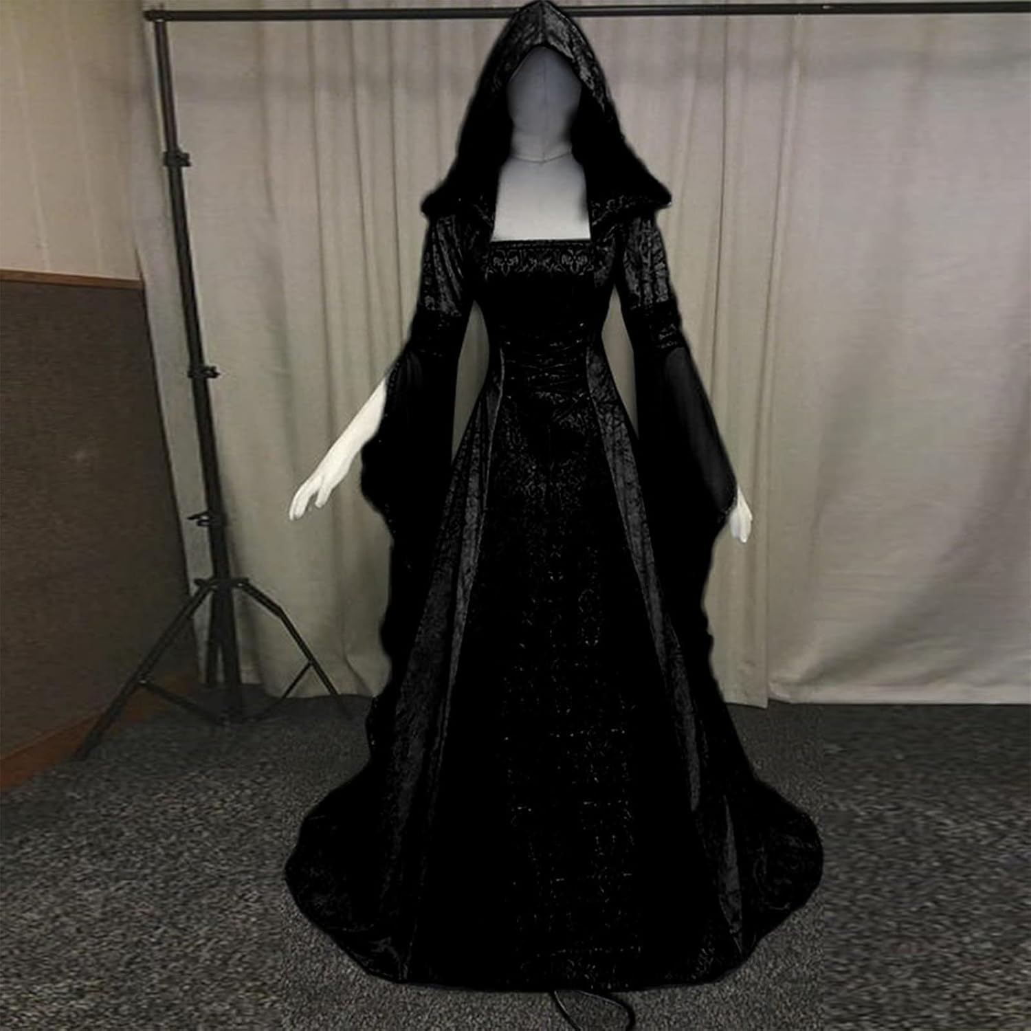 Women Hooded Gothic Dress Medieval Corset Renaissance Dress Victorian Dress Halloween Costume - Image 2