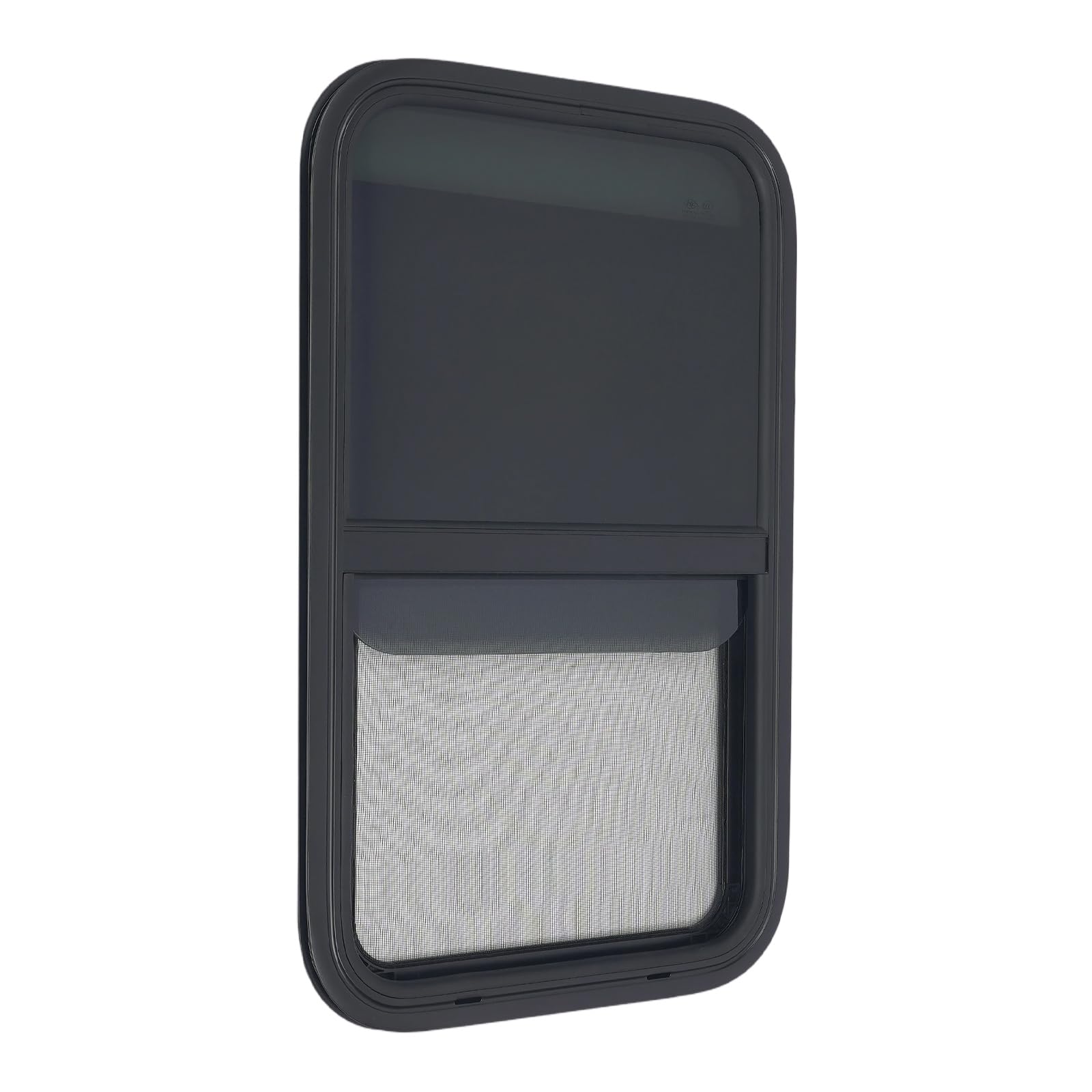 Ventana Deslizante Vertical Para Autocaravana, Ventana Lateral Del Remolque Con Malla Antimosquitos, Vidrio Templado Negro, Para Vehículo Recreativo