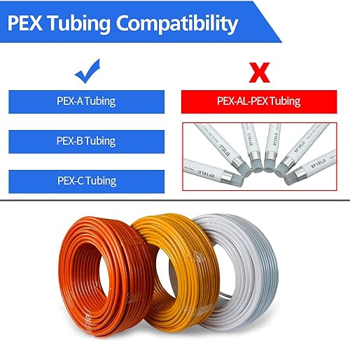 Miniatura 5 de 15 accesorios PEX, accesorios PEX de 12 pulgada, juego de acoplamientos rectos de codo TEE, combo de accesorios de engarce de latón PEX con