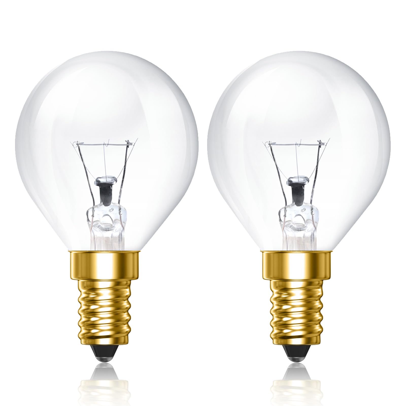 Lampadine E14 Per Forno Fino A 300&deg;C - 2 Pezzi - Bianco Caldo 2700K Dimmerabile Per Microonde, Frigorifero E Lampade Di Sale
