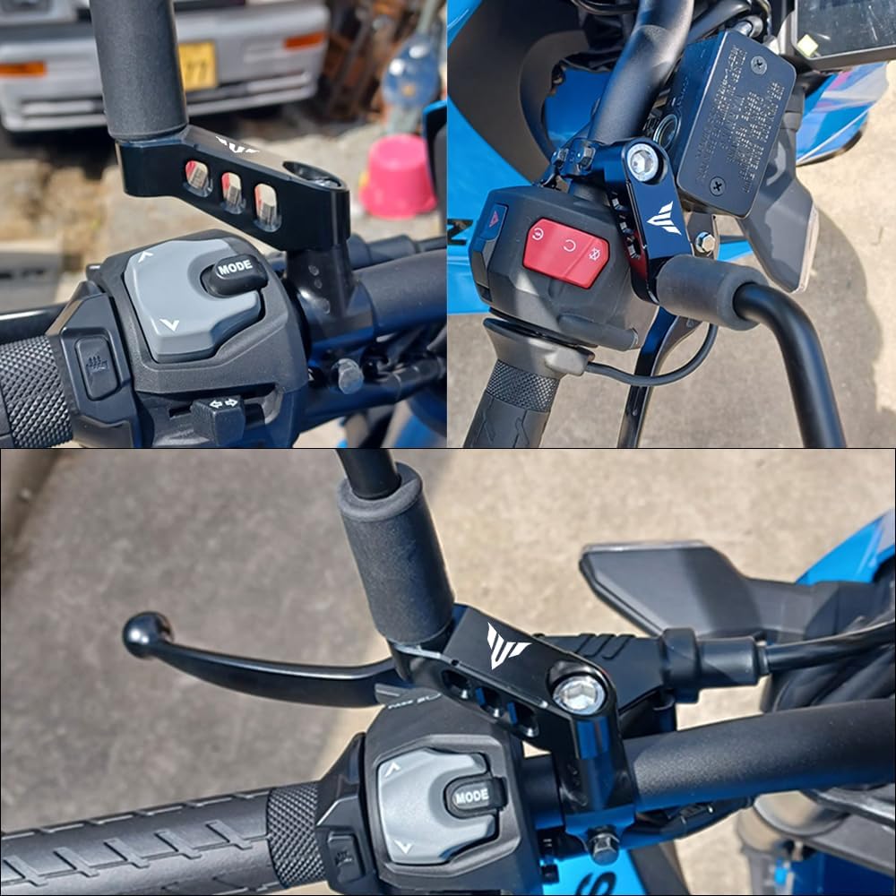 Universal Motorcycle Mirror Extender Brackets For MT03/MT07 2015-2025 MT-09 2014-2025 MT10 2016-2025 MT125 2014-2021 MT25 2015-2023 mt-03 mt-25 mt-07 Accessories (Blue)