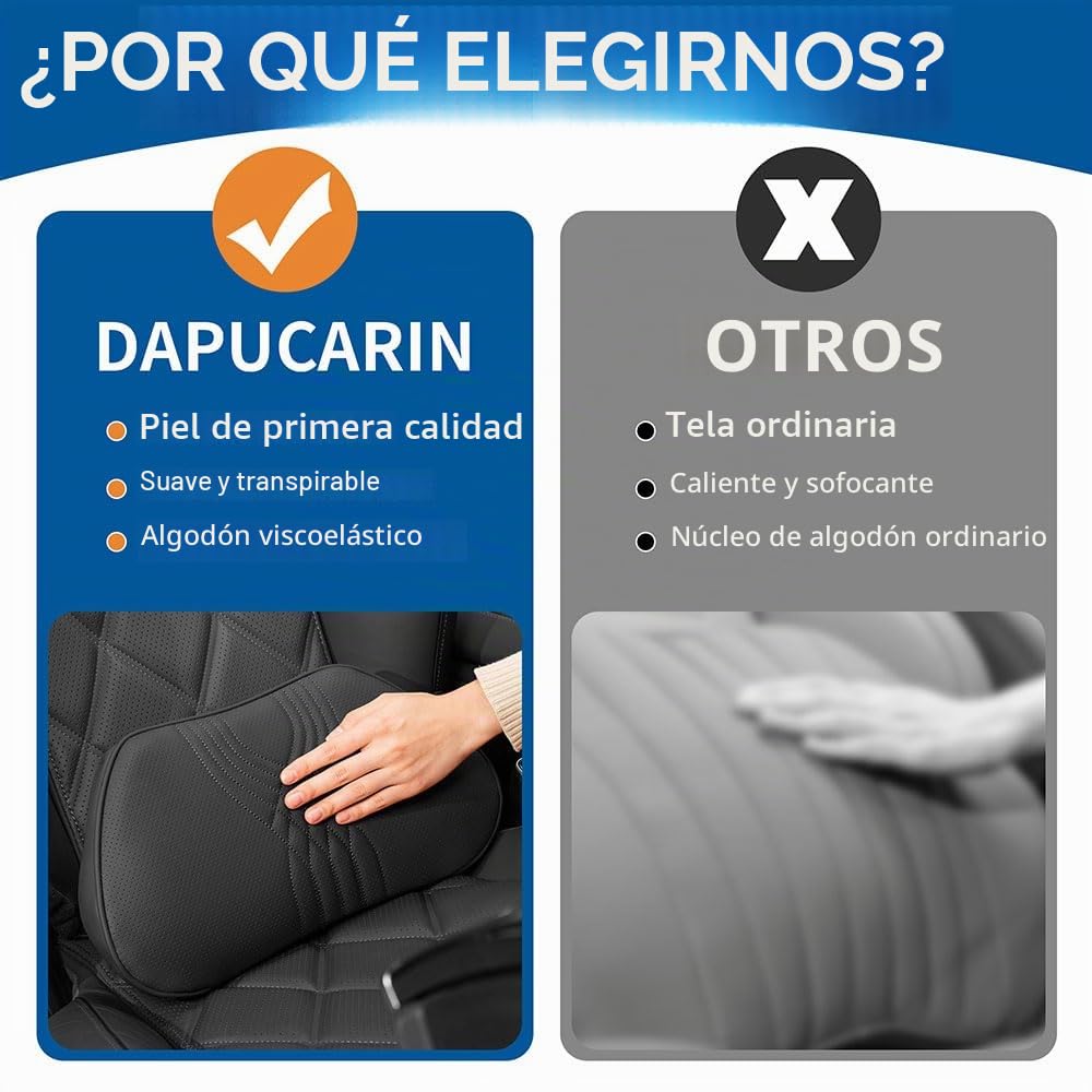 Cojín Lumbar Coche con Esponja Memoria, Cojin de Soporte Espalda Ergonómico para Silla de Oficina, Respaldo Lumbar Almohada de Apoyo para Asiento de Automóvi, Negro, 1 Pieza