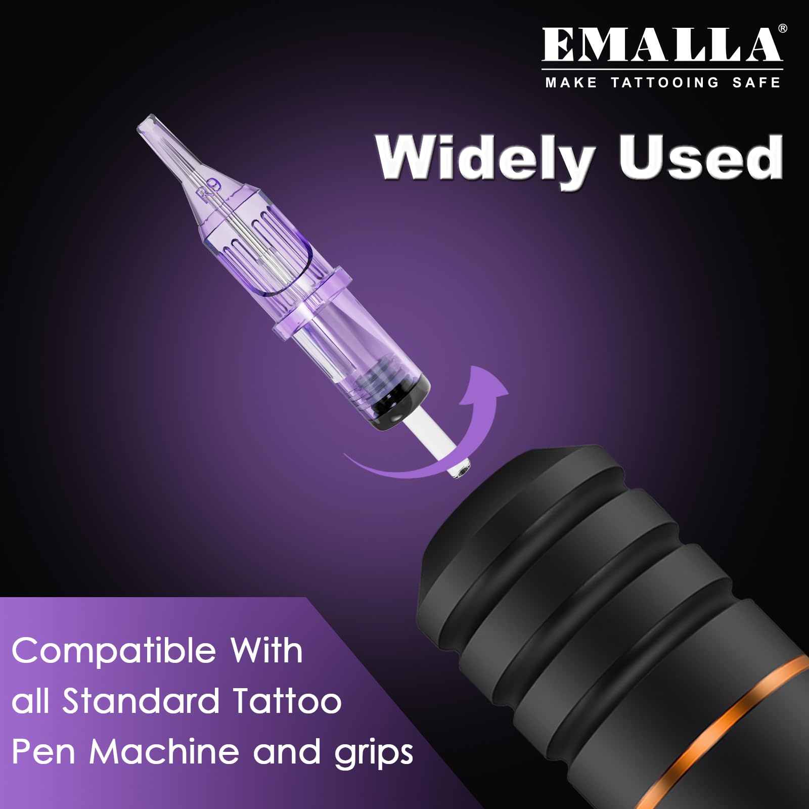 Cartuchos 40 Mix - Emalla Cartuchos Desechables 1003RL 1005RL 1207RS 1209RS Round Liner Shader Cartuchos para Artistas