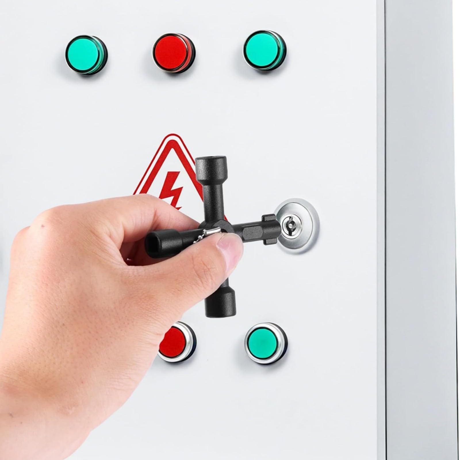 Jeu de clés de robinet à 4 directions en acier robuste pour une installation et un retrait rapides dans la cuisine et la salle de bain