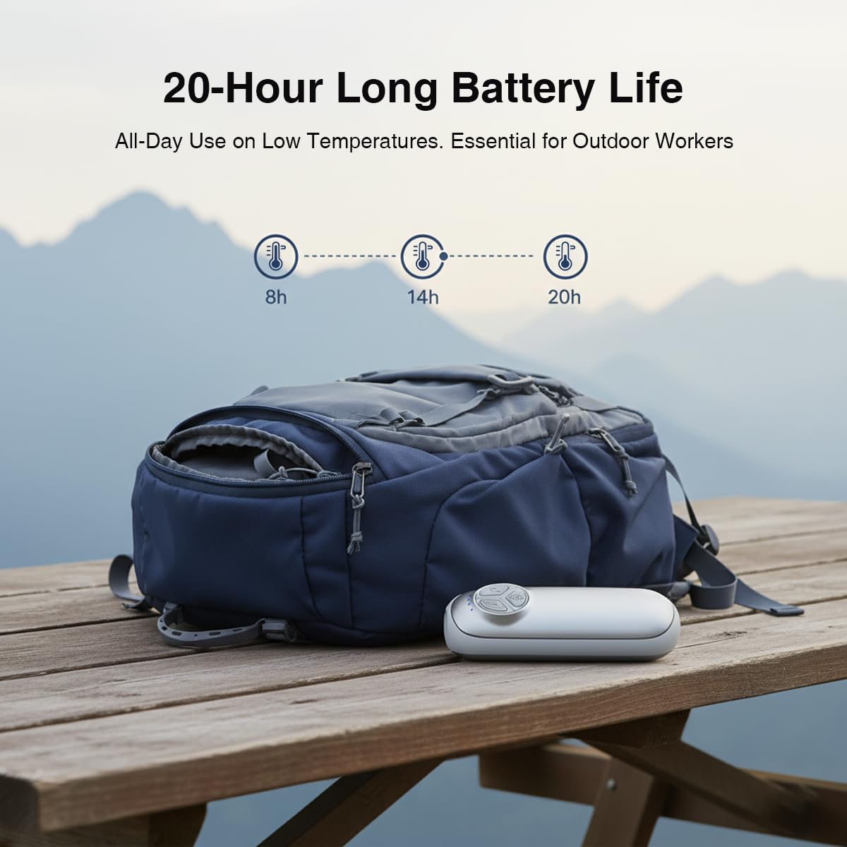 Scaldamani elettrici, confezione da 2 pezzi, indicatore LED e 5 livelli di riscaldamento, riscaldamento 3S alla temperatura massima 55°C, ideale per golf, campeggio, escursioni, sport invernali