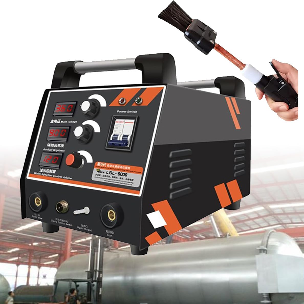 Maszyna do czyszczenia spawania ze stali nierdzewnej 3600 W z automatycznym wtryskiem cieczy, polerowanie elektrolityczne do spawania łukiem argonowym TIG MIG Bead Processor