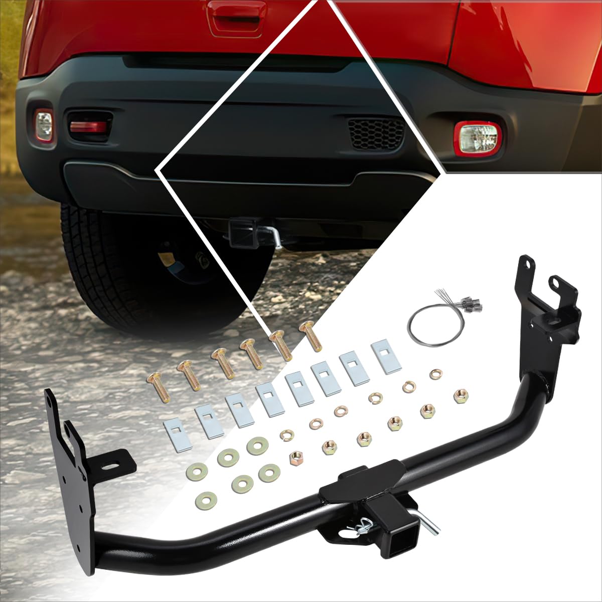 KUAFU Class 3 Trailer Hitch For 2015-2023 Jeep Renegade - 2 Inch Receiver 4500lb Capacity