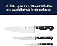 Vista 2 de HENCKELS Classic Razor-Sharp - Juego de cuchillos de cocina de 3 piezas, cuchillo de chef, cuchillo de pelar, cuchillo utilitario, ingeniería