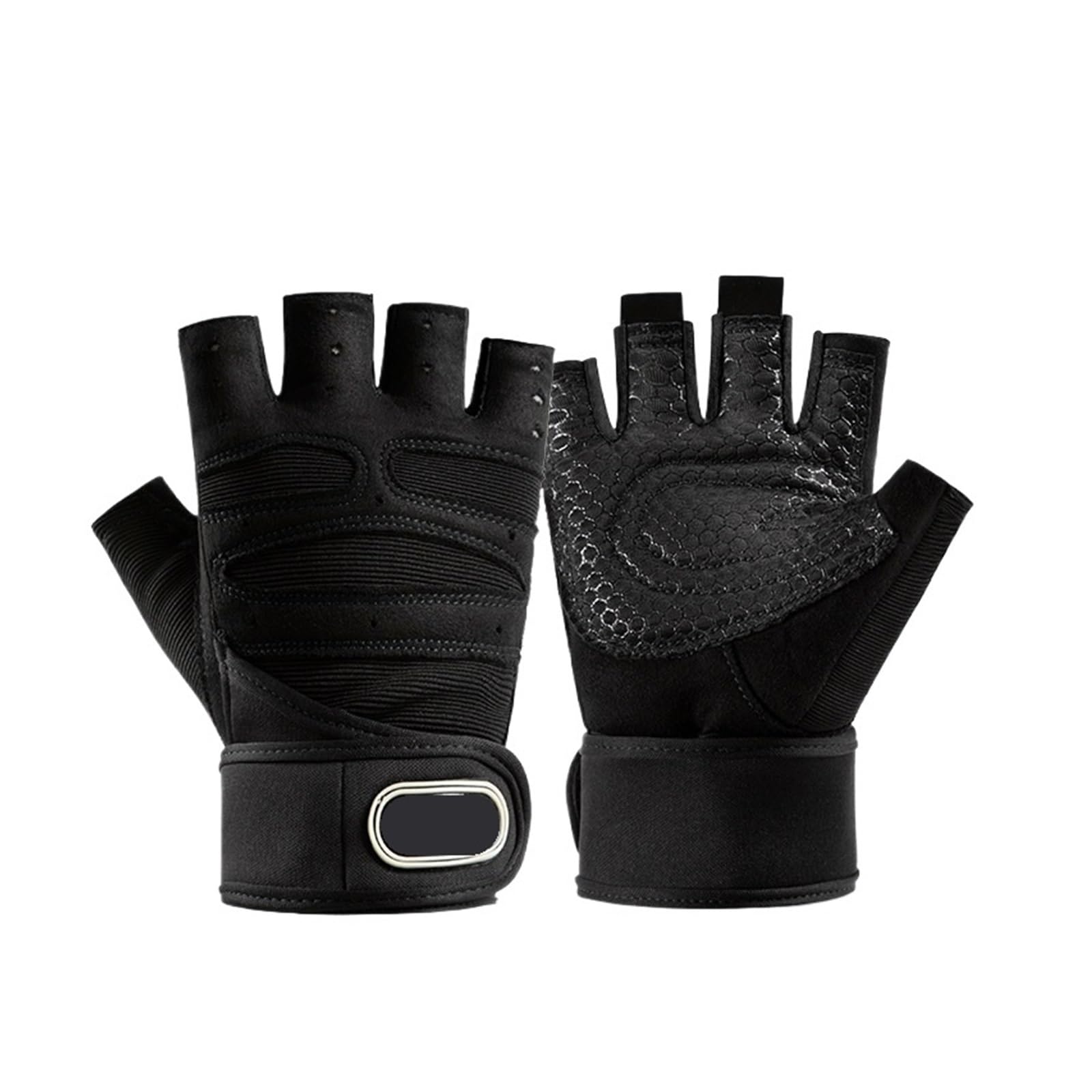 Guantes con mancuernas para hombre y mujer, guantes antideslizantes para levantates para levantamiento de pesas, culturismo, entrenamiento deportivo, Protector de muñeca, guantes de gimnasio